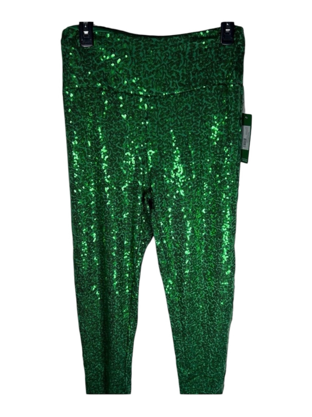 Tipsy Elves Green Sequin High Waisted Leggings Size L
